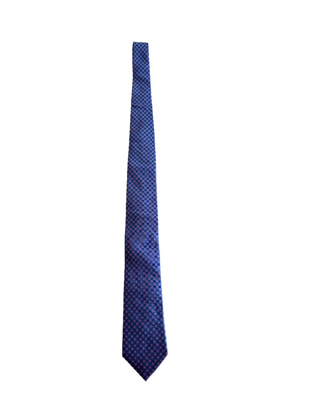 Pronto Uomo Men's Blue with Red Polka Dot Dress Tie